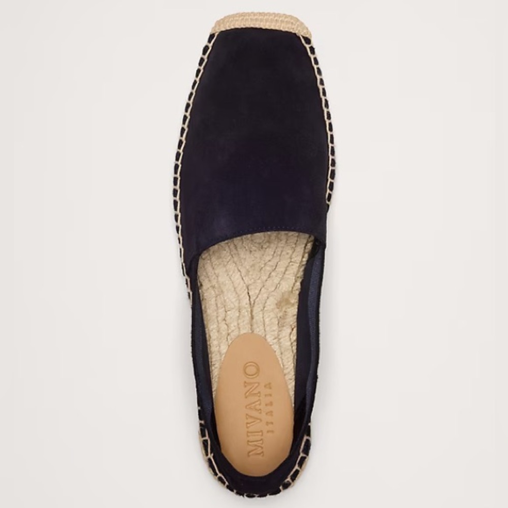 NEW IN BOX Mivano Italia Navy Espadrille Slip-On Shoes